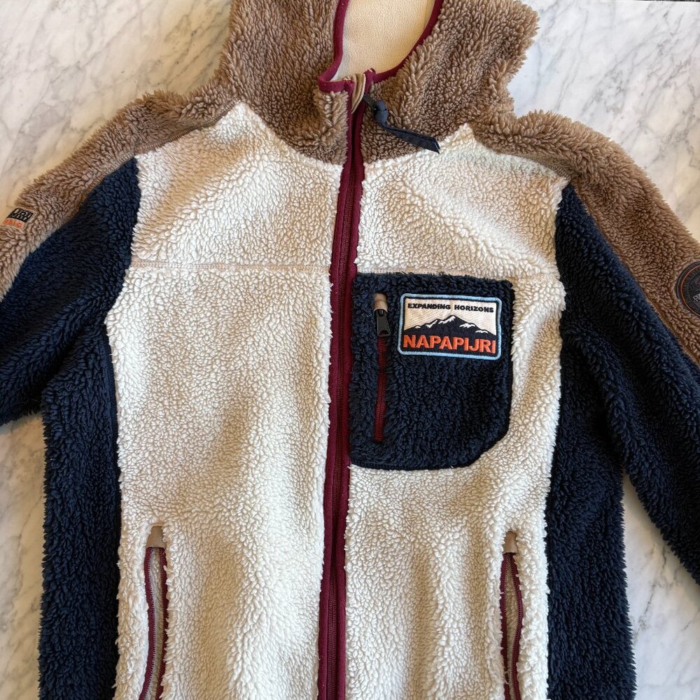 Mens Large Napapijri Zip Front Fleece